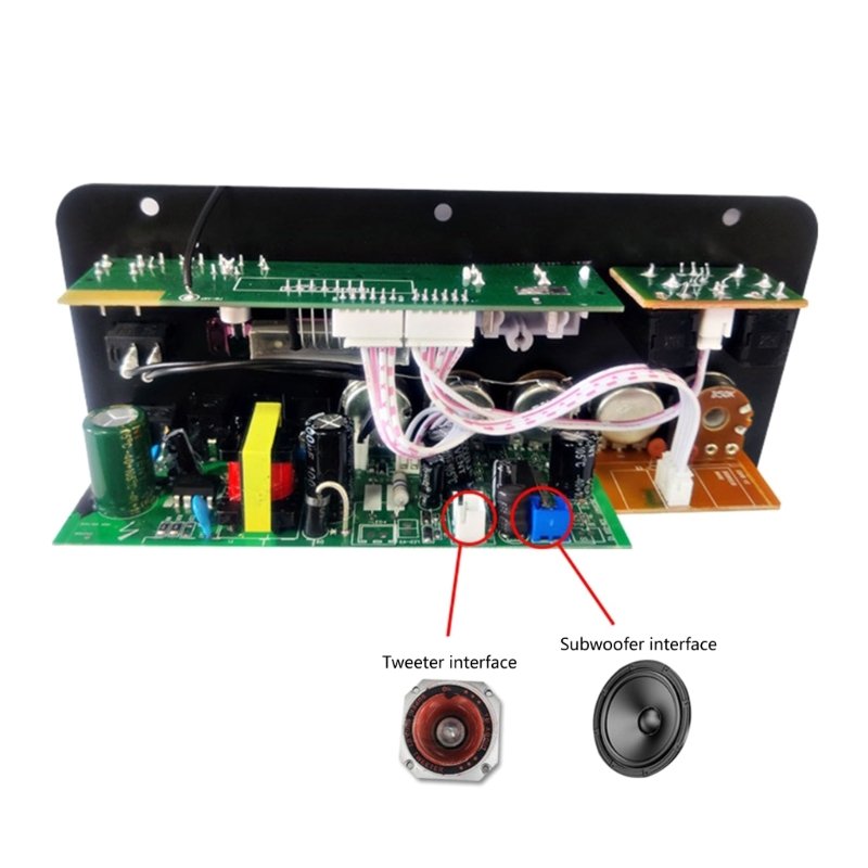 D10-II Digital Amplifier Board Blue. Tooth 5.0 with Bass Speaker Power Amplifier Board AUX TF Card