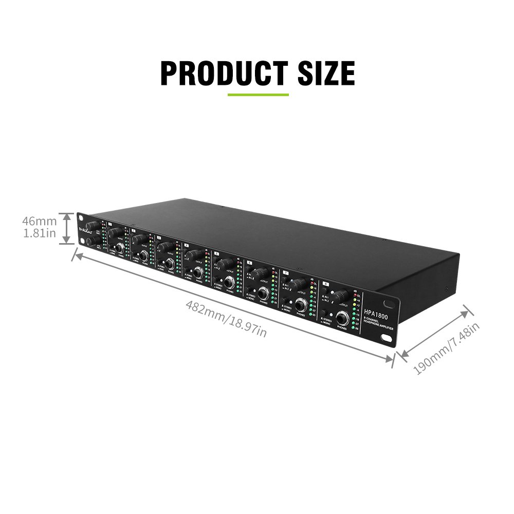 Manufacture Price 8-channel High-quality Headphone Amplifier for Control Room