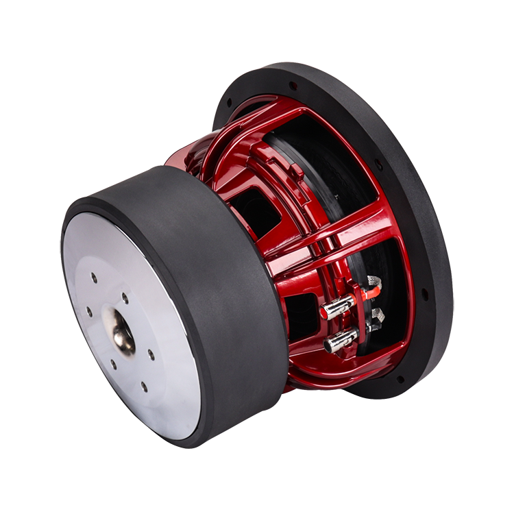 APR Power 1200W 8 Inch Car Subwoofer with Dual Audio Coils Strong Wooden Speaker Built Amplifier Black Western Max Subwoofer