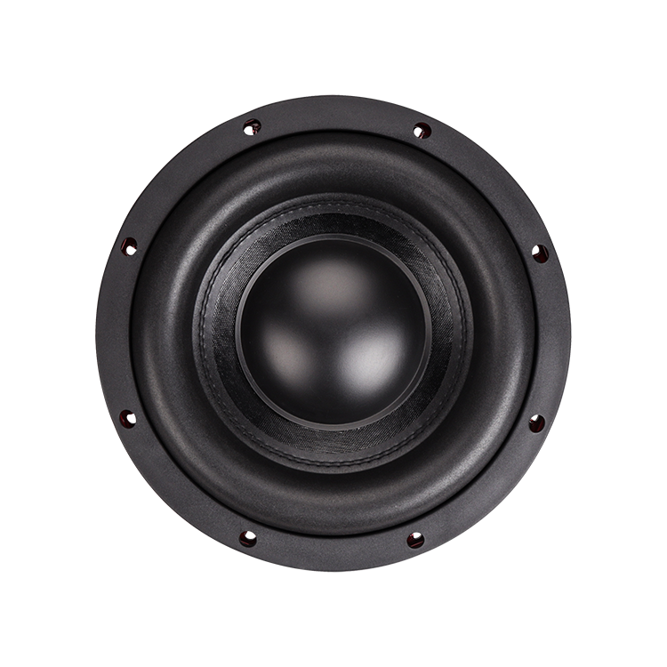 APR Power 1200W 8 Inch Car Subwoofer with Dual Audio Coils Strong Wooden Speaker Built Amplifier Black Western Max Subwoofer