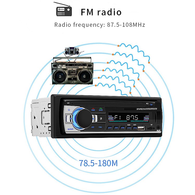 Car Stereo Amplifiers 520 Single Din Stereo Radio Player Car Audio Amplifier
