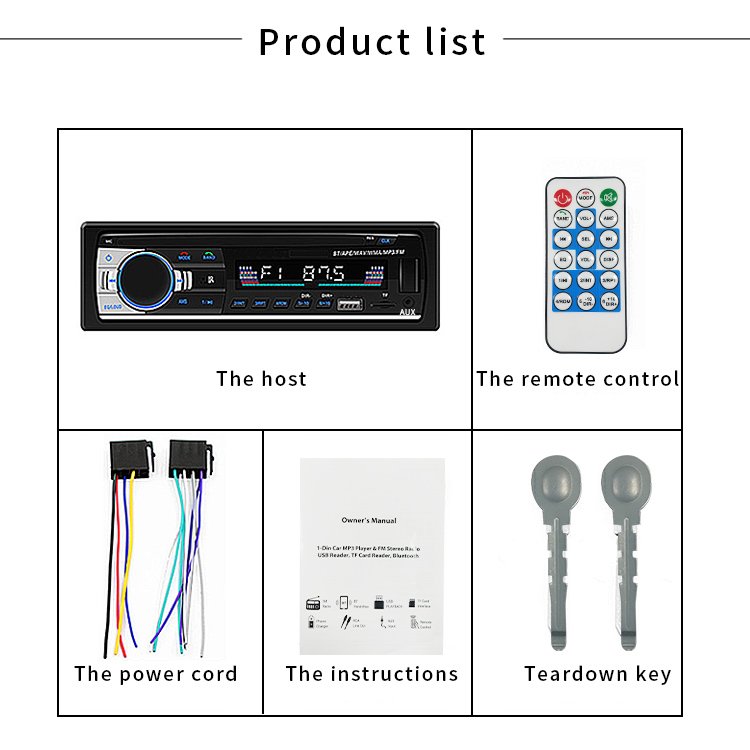 Car Stereo Amplifiers 520 Single Din Stereo Radio Player Car Audio Amplifier