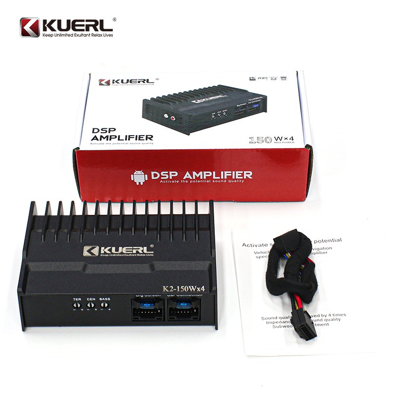 Kuerl New Product 45W*4 Car Power Amplifier 4 Channel Android DSP Audio Amplifier