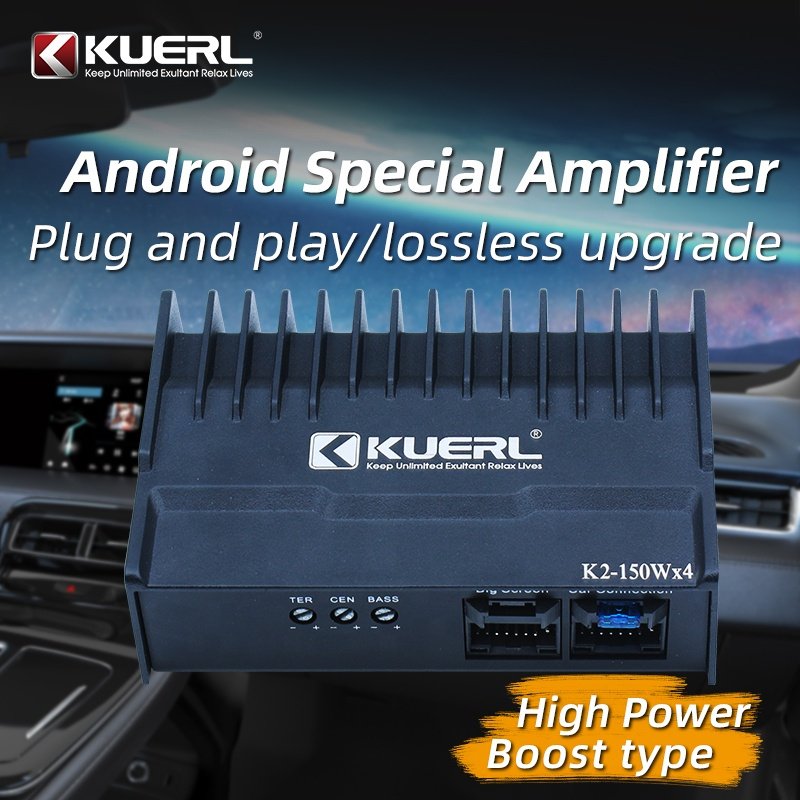Kuerl New Product 45W*4 Car Power Amplifier 4 Channel Android DSP Audio Amplifier