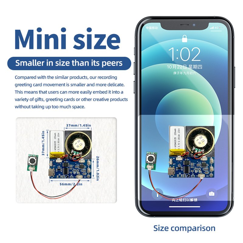 Push Button/light Sensor Activated Sound Module With Speaker,Recordable Sound Module For DIY Sound product