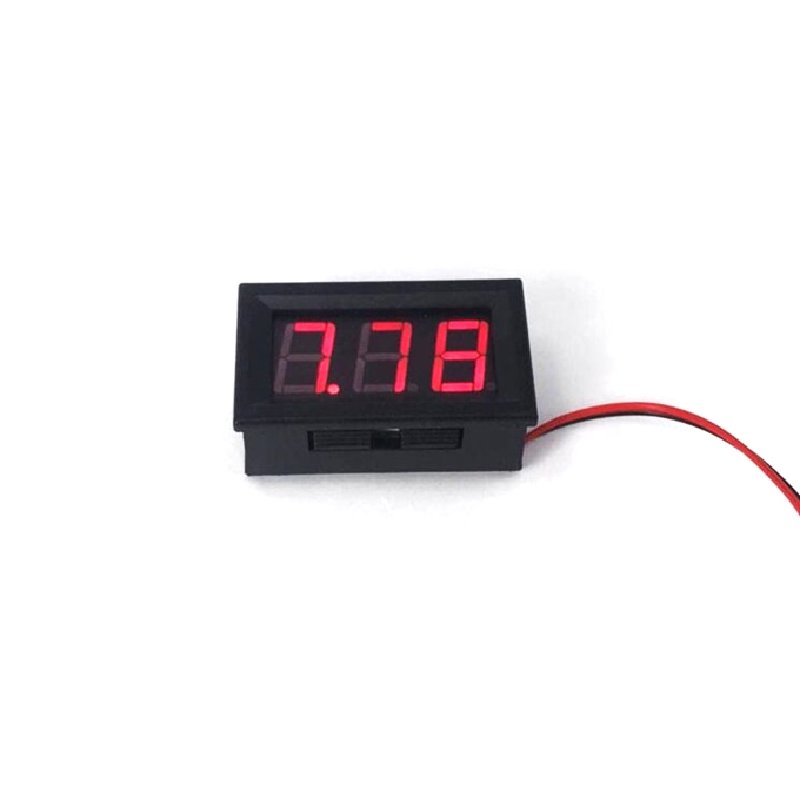 Digital Voltmeter DC 4.5V to 30V Digital Voltmeter Voltage Panel Meter Red/Blue/Green For 6V 12V Electromobile Motorcycle Car