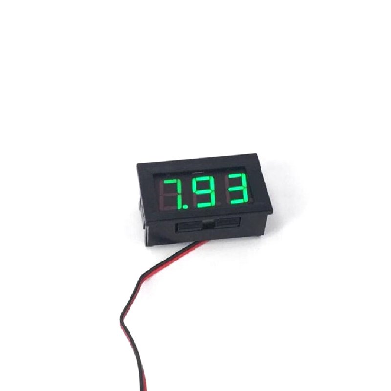 Digital Voltmeter DC 4.5V to 30V Digital Voltmeter Voltage Panel Meter Red/Blue/Green For 6V 12V Electromobile Motorcycle Car