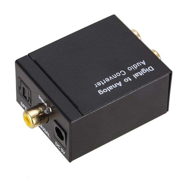 Audio Converter Digital to Analog Portable 3.5Mm Jack Coaxial Optical Fiber Digital to Analog Audio Aux Rca L / R Converter