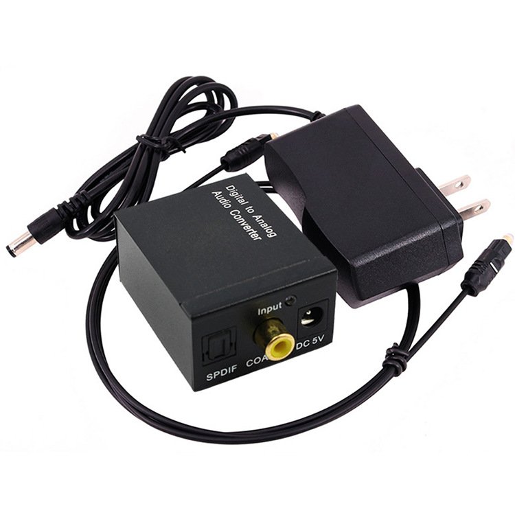 Audio Converter Digital to Analog Portable 3.5Mm Jack Coaxial Optical Fiber Digital to Analog Audio Aux Rca L / R Converter