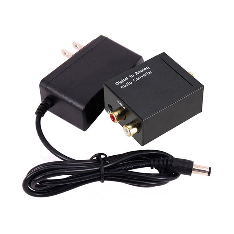 Audio Converter Digital to Analog Portable 3.5Mm Jack Coaxial Optical Fiber Digital to Analog Audio Aux Rca L / R Converter