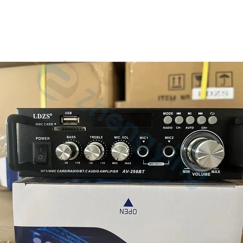 Good AV-298BT Speaker Audio Mini Car Amplifier Bluetooth 12v Bluetooth Module with Amplifier for Home