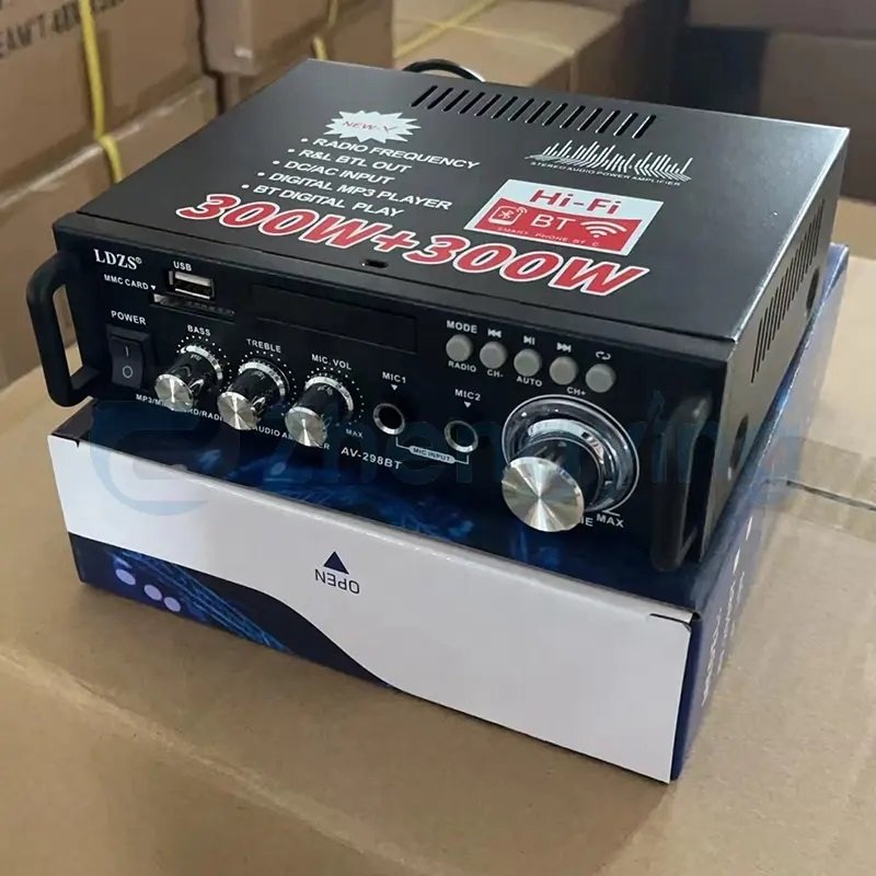 Good AV-298BT Speaker Audio Mini Car Amplifier Bluetooth 12v Bluetooth Module with Amplifier for Home