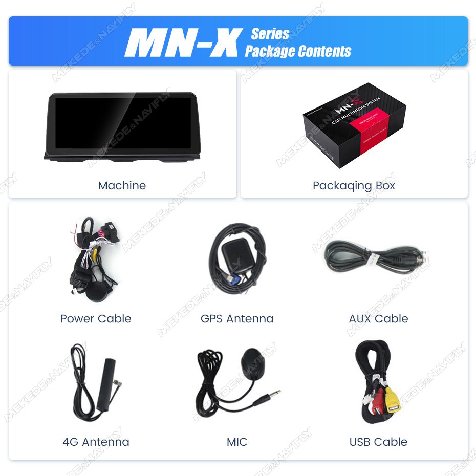 MEKEDE MNX Newest Android 8core 12+512GB Car Audio for BMW 5 Series F10 with BT WIFI 4G Lte GPS