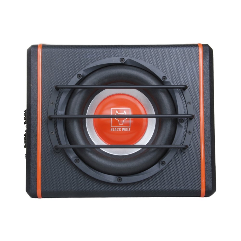 10inch Wooden Car Sound Subwoofer With Realistic Car Underseat Small Steel Gun Built-In Amplifier