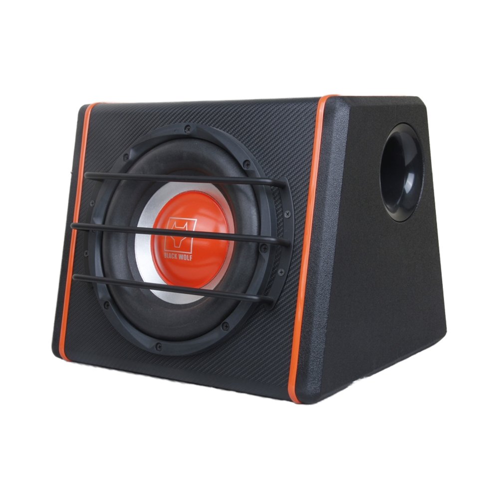 10inch Wooden Car Sound Subwoofer With Realistic Car Underseat Small Steel Gun Built-In Amplifier