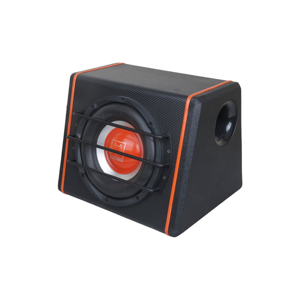 10inch Wooden Car Sound Subwoofer With Realistic Car Underseat Small Steel Gun Built-In Amplifier
