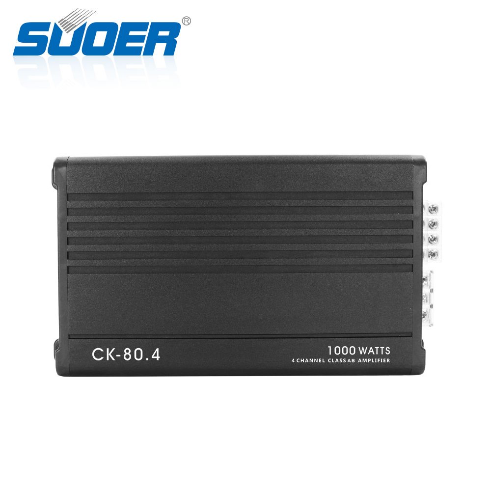 Suoer CK-80.4 Low Weight 4 Channel Car Power Amplifier Class ab Good Price Amplifier in Stock