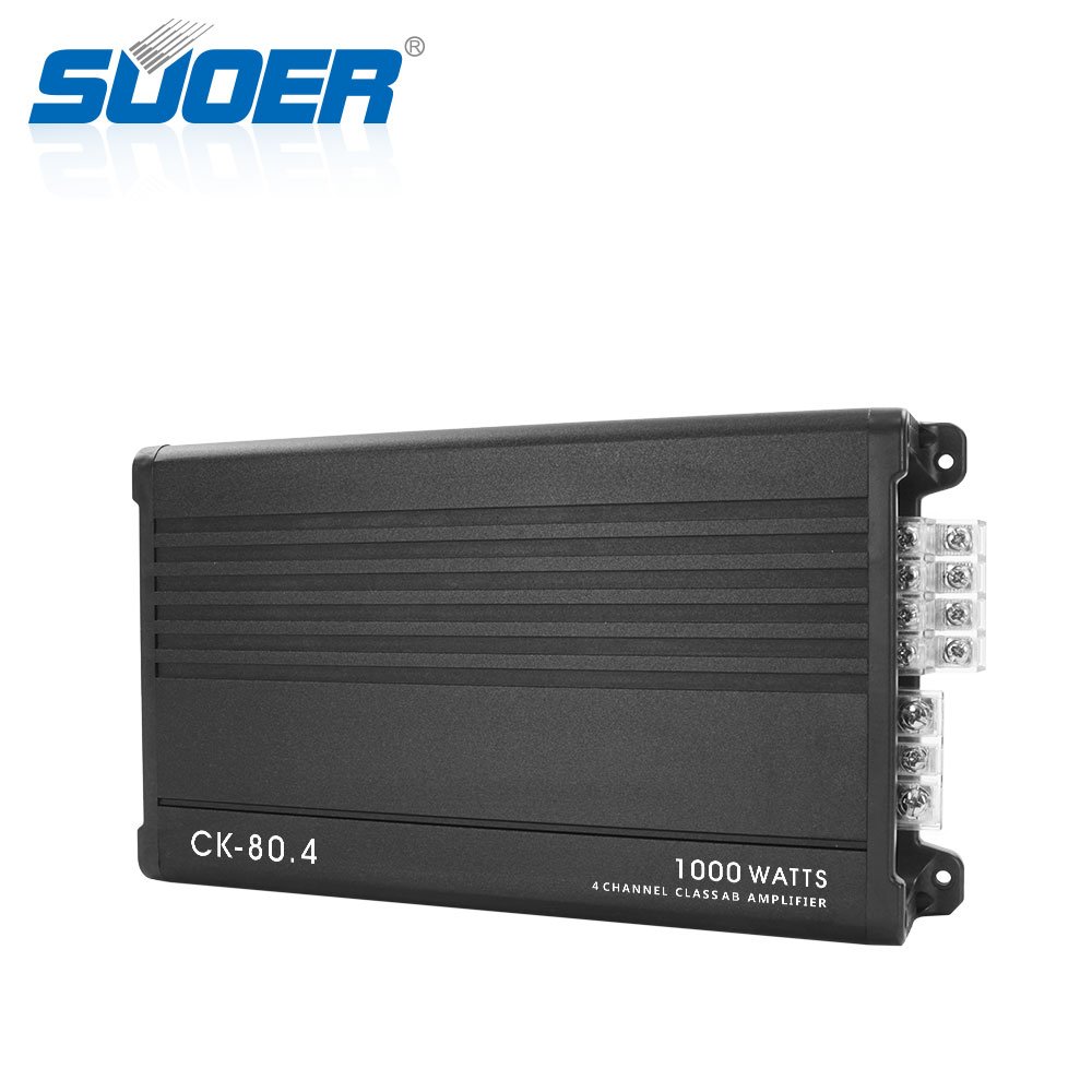 Suoer CK-80.4 Low Weight 4 Channel Car Power Amplifier Class ab Good Price Amplifier in Stock