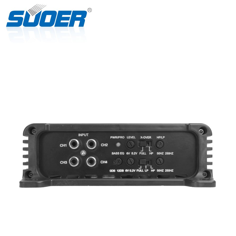 Suoer CK-80.4 Low Weight 4 Channel Car Power Amplifier Class ab Good Price Amplifier in Stock