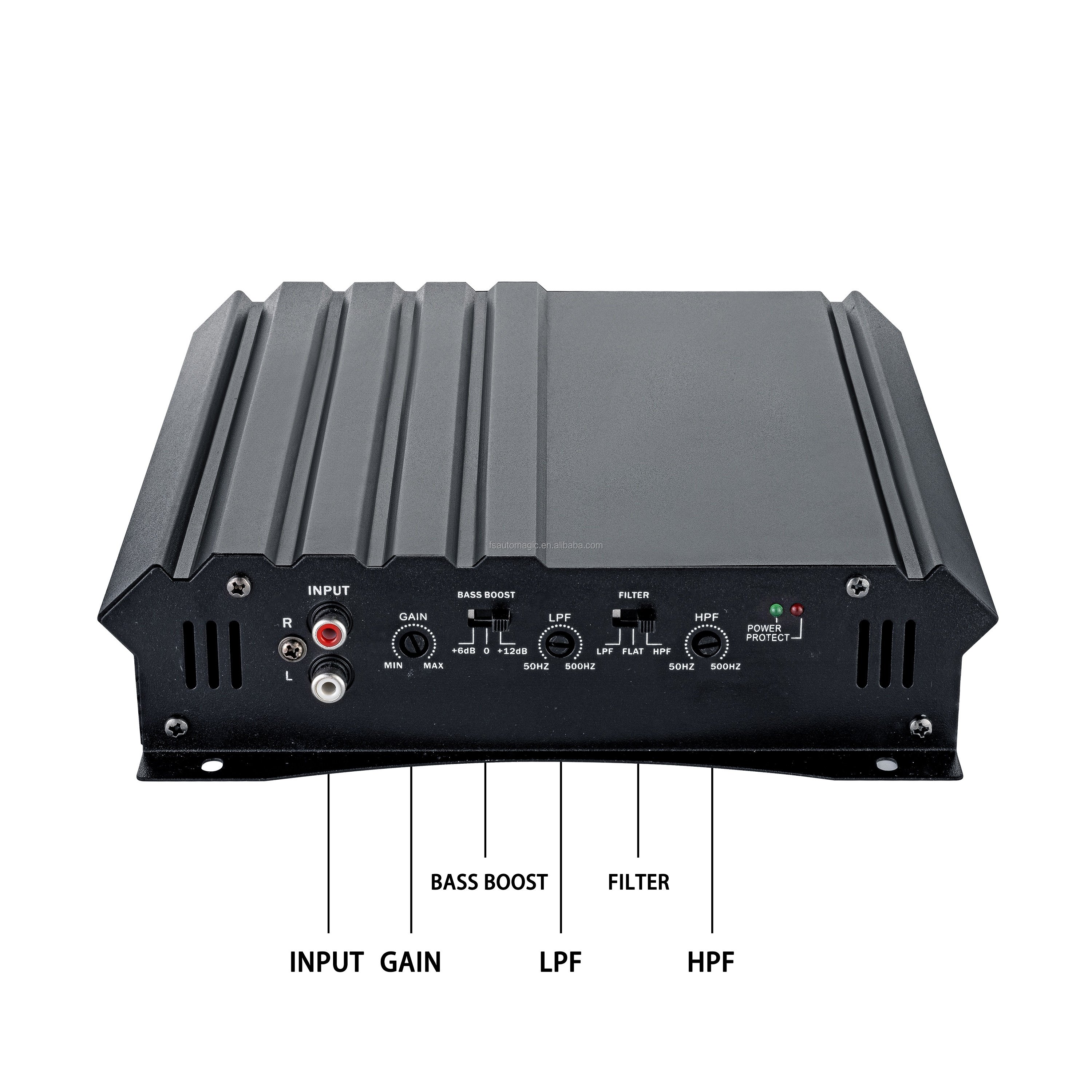 QMF 12V 500w Car Audio Power Amplifier High Power Channel Class AB Subwoofer Audio 8000 Watt Car Amplifier