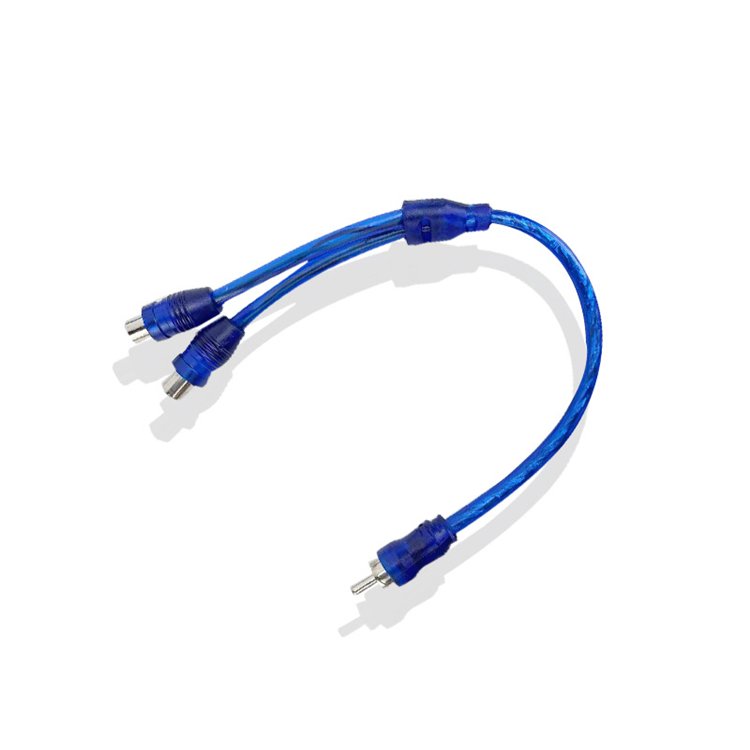 1Pcs Car Audio Copper Rca Splitter Adapter Cable One Female Two Male One Male Two Female Splitter Audio Cable for Car amplifier