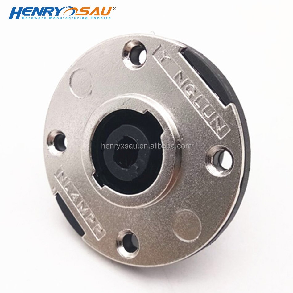 4-core professional audio socket cannon power plug round NL4 socket Ohm audio socket with metal plate speakon female connector