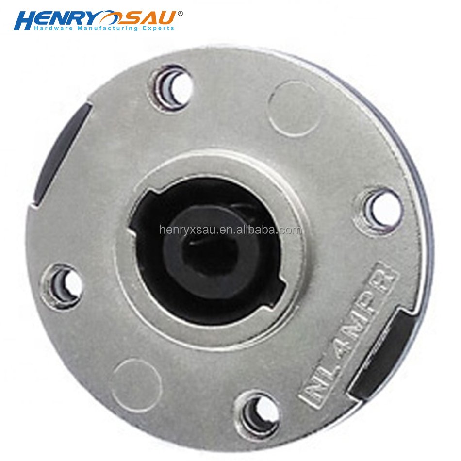 4-core professional audio socket cannon power plug round NL4 socket Ohm audio socket with metal plate speakon female connector