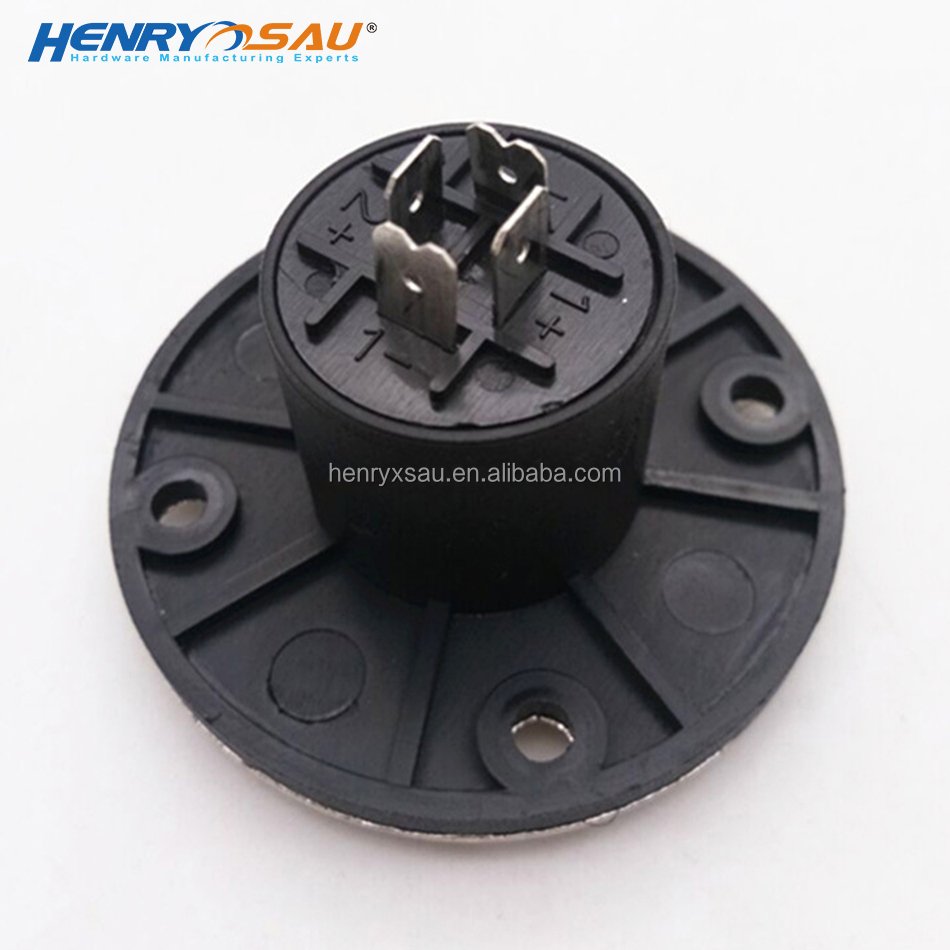 4-core professional audio socket cannon power plug round NL4 socket Ohm audio socket with metal plate speakon female connector