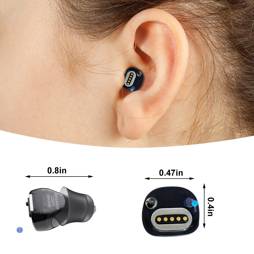 F50D2 Customization OTC ITC Hearing Aids Rechargeable 16 Channel Digital Invisible Sound Amplifier Ultra Light For Senior