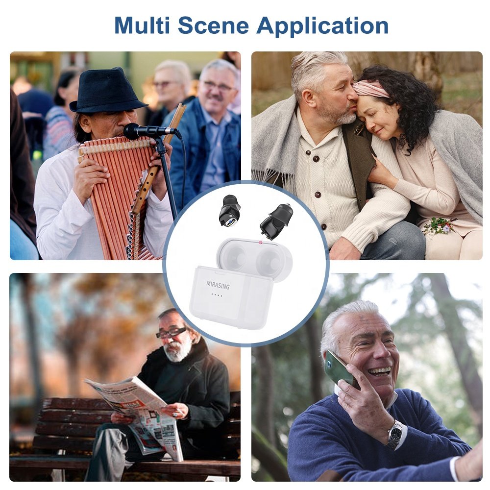 F50D2 Customization OTC ITC Hearing Aids Rechargeable 16 Channel Digital Invisible Sound Amplifier Ultra Light For Senior