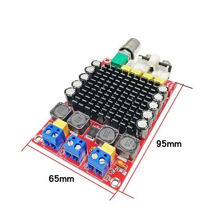 XH-M510 TDA7498 high power digital power amplifier board 2*100W car power amplifier 14-34V