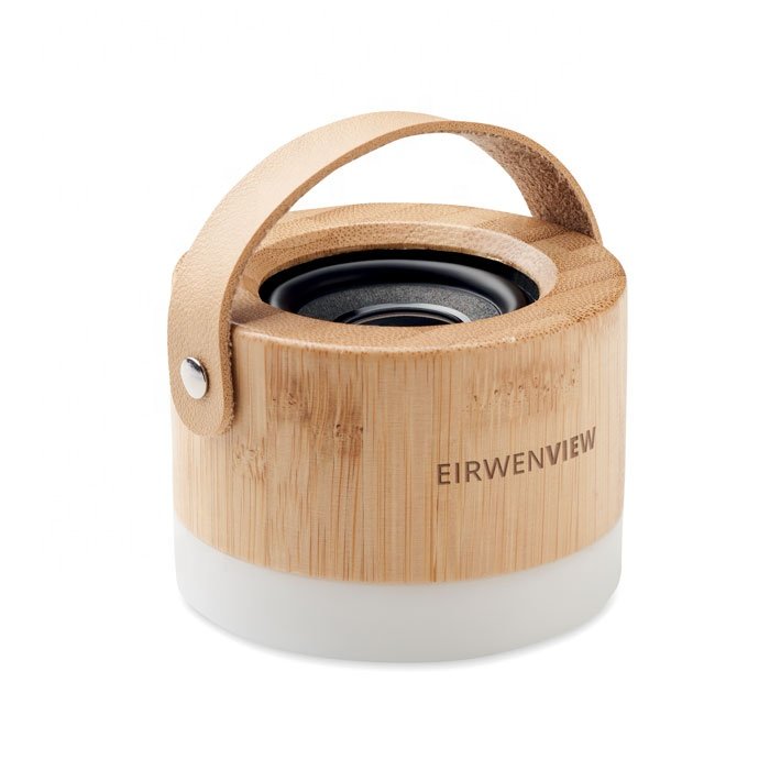 Hot Sale Round Mini Portable Wireless Loud Speaker Bamboo Wireless Speaker for Girls Portable Bluetooth Speaker with Microphones