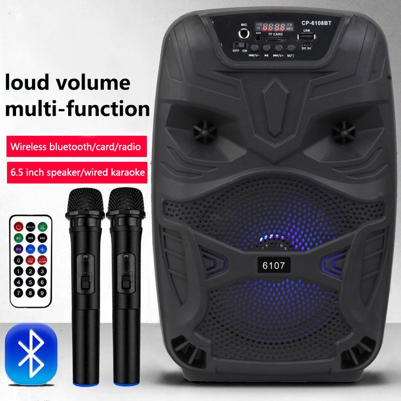6.5 Inch Bluetooth Portable Bluetooth Speaker Big With Led Lights Song Audio Subwoofer Speakers Mid Range Speakers