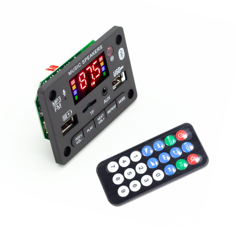 Newest Car USB MP3 FM Radio Player 12V Decoder Board With 2*40W Amplifier