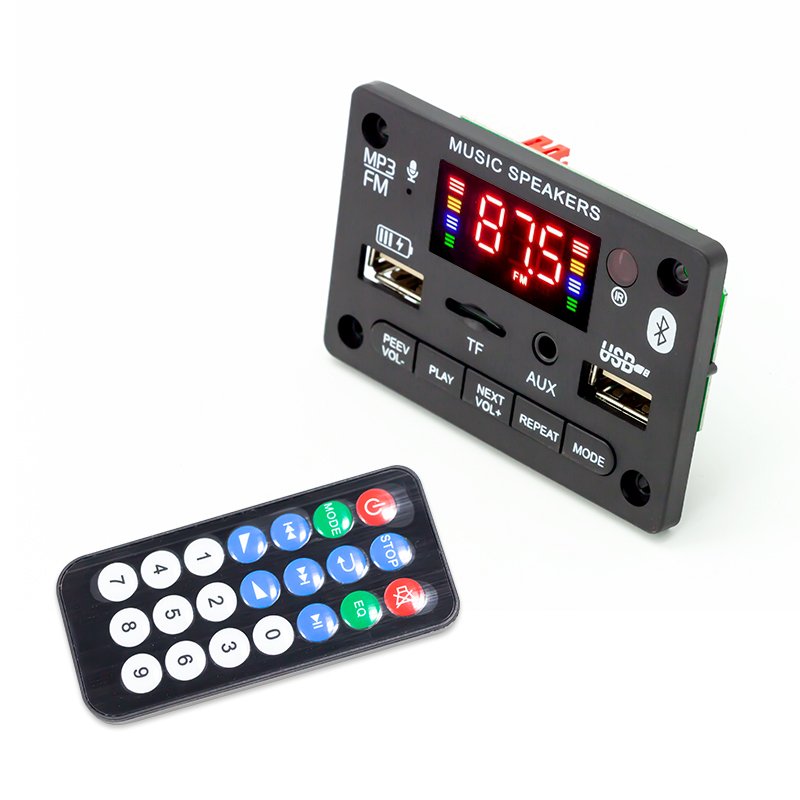 Newest Car USB MP3 FM Radio Player 12V Decoder Board With 2*40W Amplifier