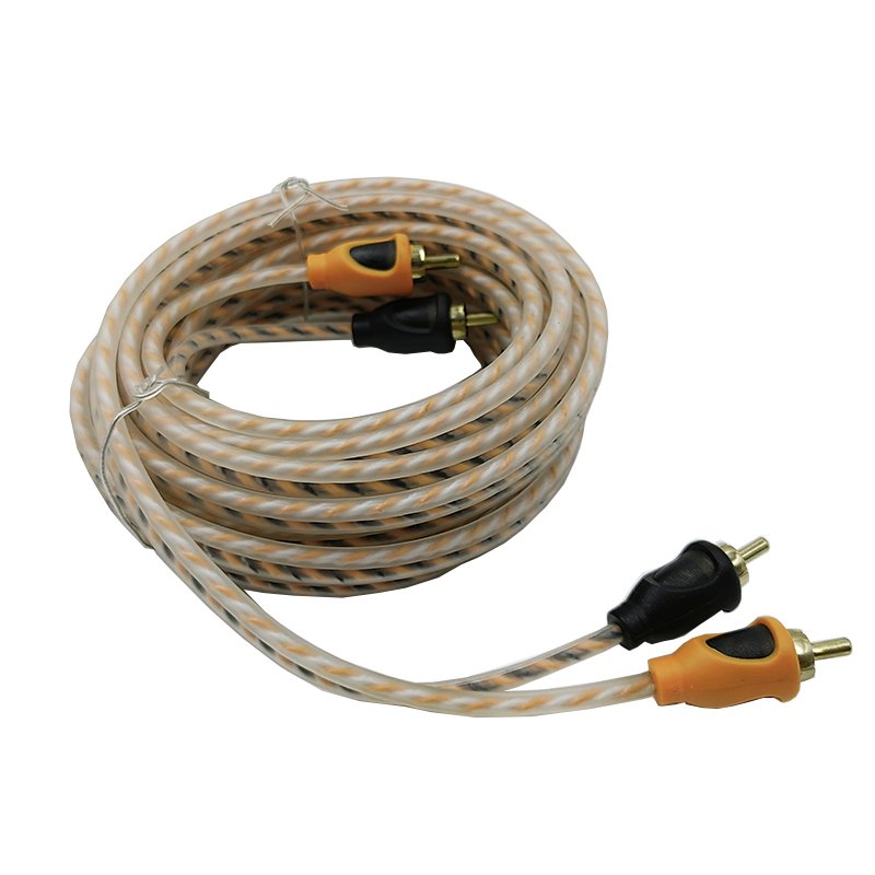 High Quality Car Audio & AMP Video Rca Cable Red 5.2m/17FT Twisted Pair Car RCA Cable