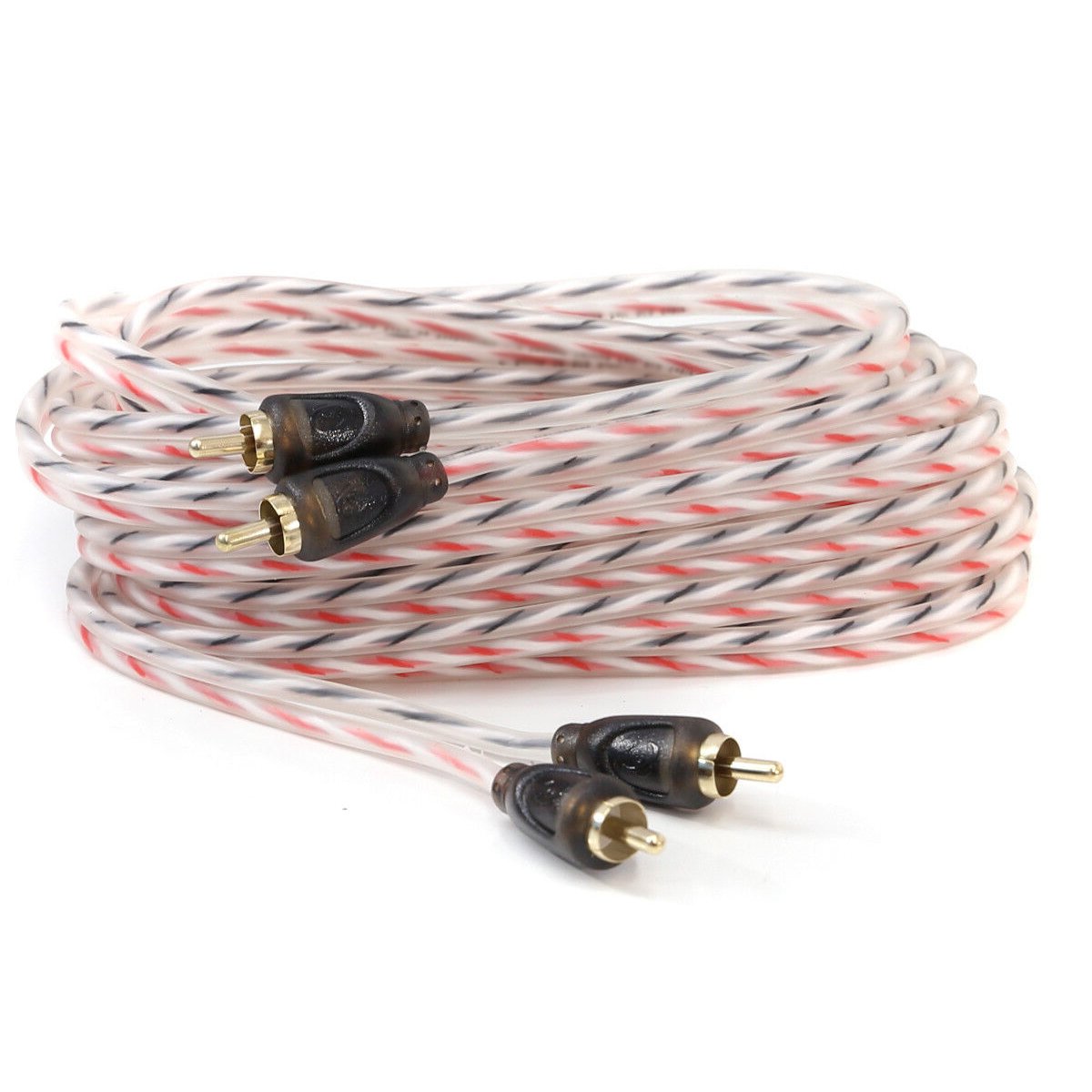 High Quality Car Audio & AMP Video Rca Cable Red 5.2m/17FT Twisted Pair Car RCA Cable