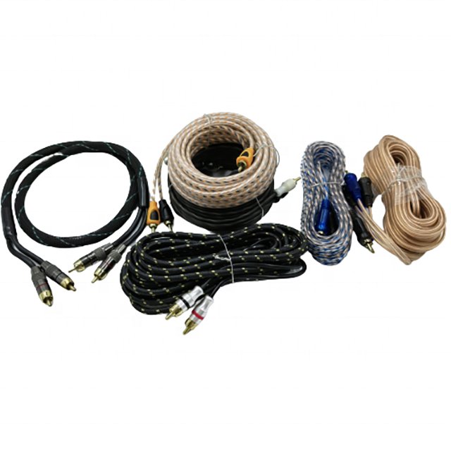 High Quality Car Audio & AMP Video Rca Cable Red 5.2m/17FT Twisted Pair Car RCA Cable