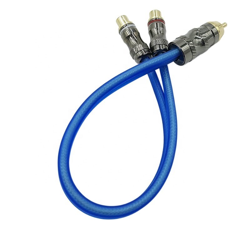 High Quality Car Audio & AMP Video Rca Cable Red 5.2m/17FT Twisted Pair Car RCA Cable