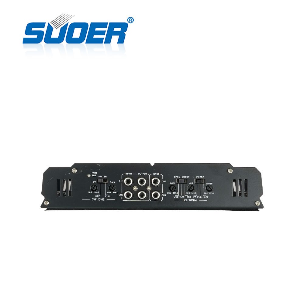 Suoer CA-440-B 4*40 Wats Car Amplifier Classic Series Car Amplifier Good Price