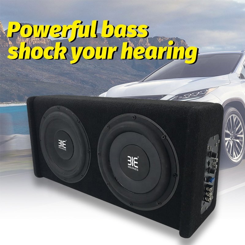 QMF-TC-0802 8 Inch New Style Super Bass Car Audio Subwoofer 12V Car Dual Subwoofers with Box and Amp