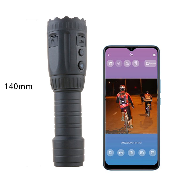 rechargeable Bicycle Light with HD Video Camera Flashlight Camping Accessories Bike Lights WiFi Smart LED IP65 Waterproof
