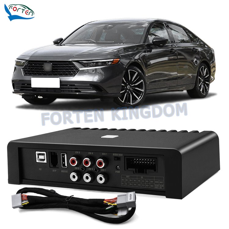 Car Audio Radio Car Interior Accessories Black Stereo Amps Car DSP Audio Processor Amplifier 6 Channels