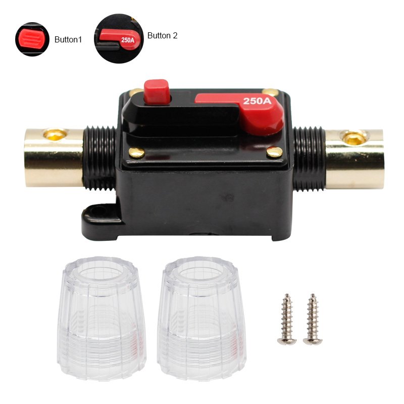 12V 50-250A Car Motor Audio Solar Energy Inline Circuit Breaker Fuse Holder