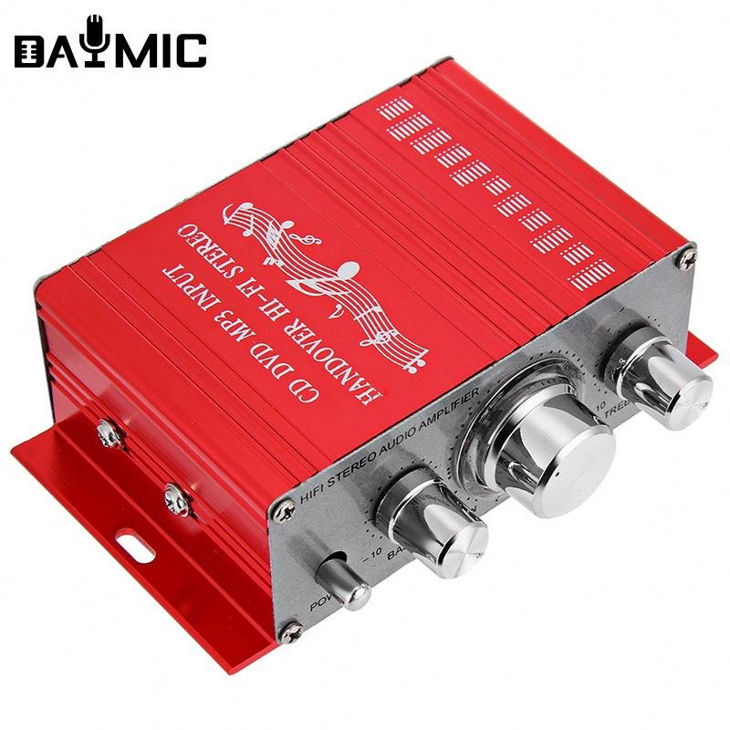 Factory HiFi 12V Mini Car Amplifier 2 Channel Auto Audio Stereo Digital AMP