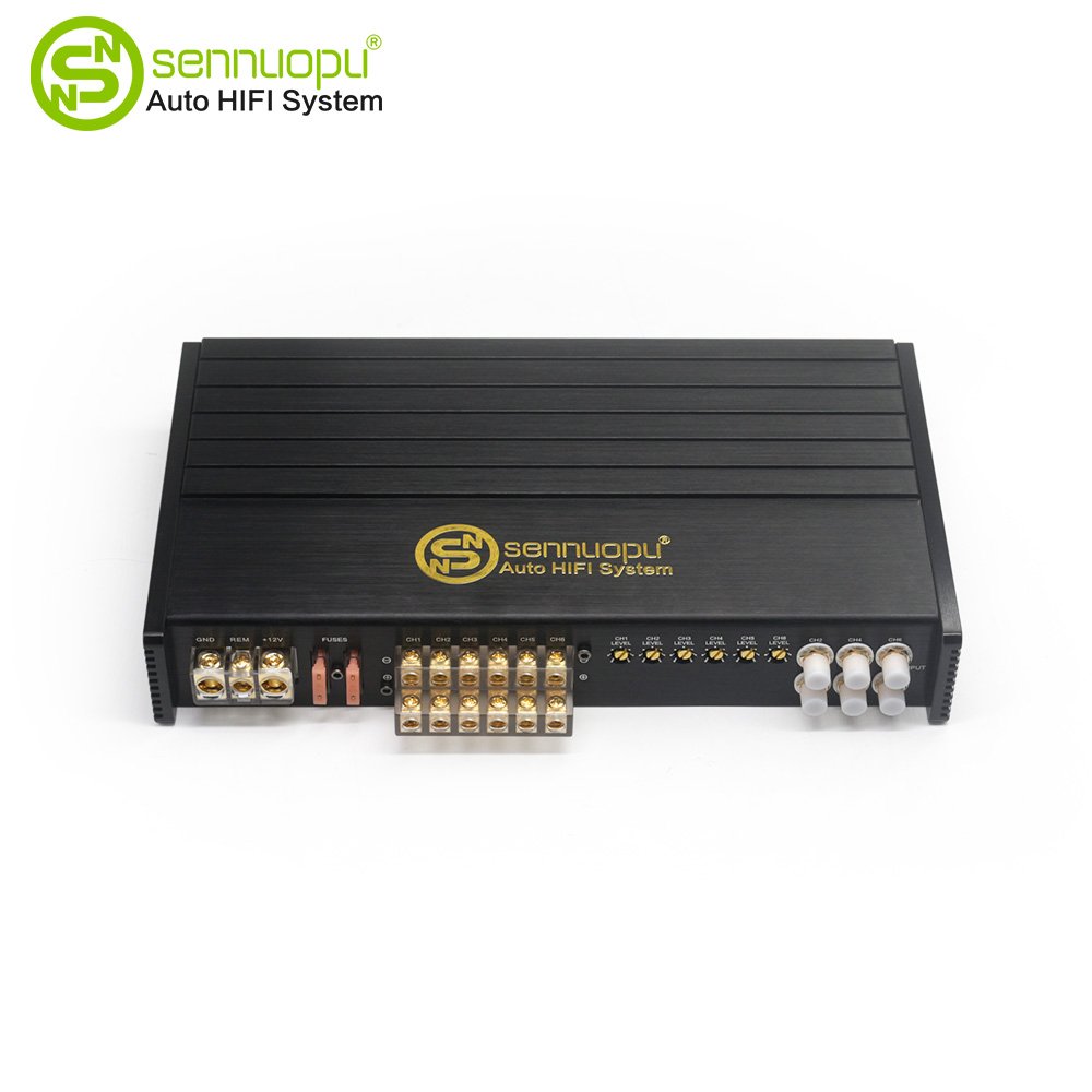 Sennuopu HQ-200.6A Car 4-channel Class AB Monoblock Amplifier Aluminium Universal Class D Two Channel Mono Car Amplifier Mono 2