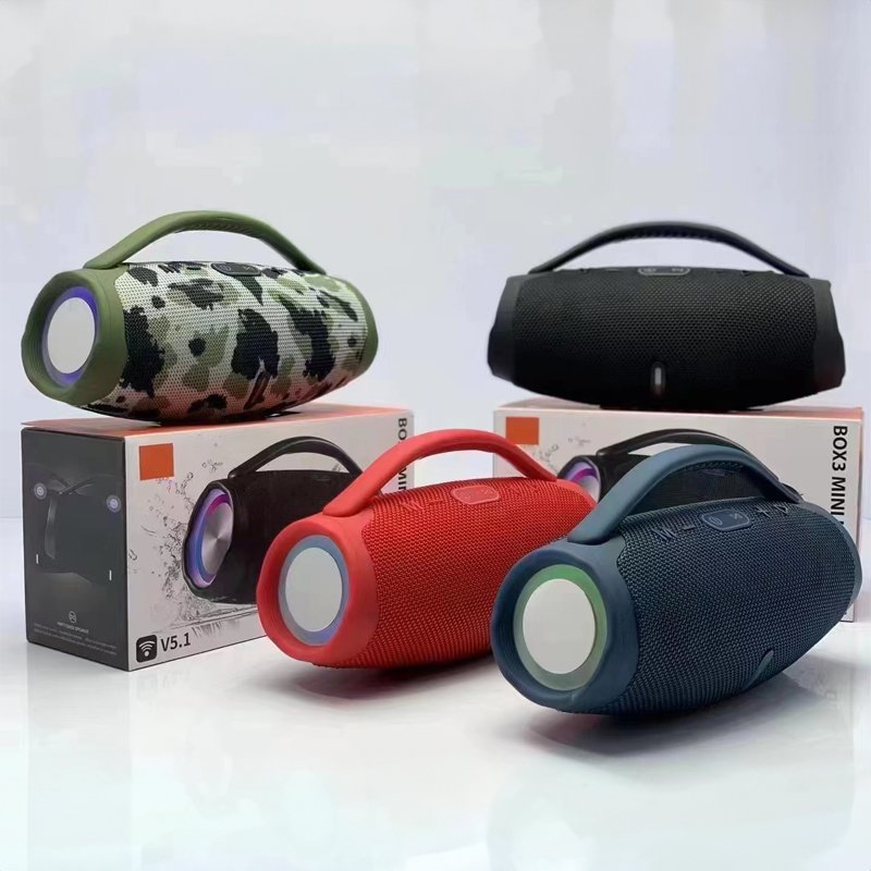 Outdoor Portable Bluetooth Speaker USB Mini Subwoofer RGB Lighting Passive Powered AC Plastic Bluetooth Speaker