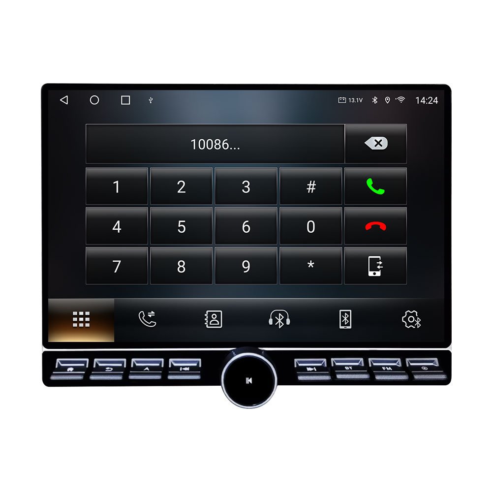 2K Universal 13.1 Inch Android Player System Single Knob Button GPS Amplifier DSP Mirror Link RGB Dashboard