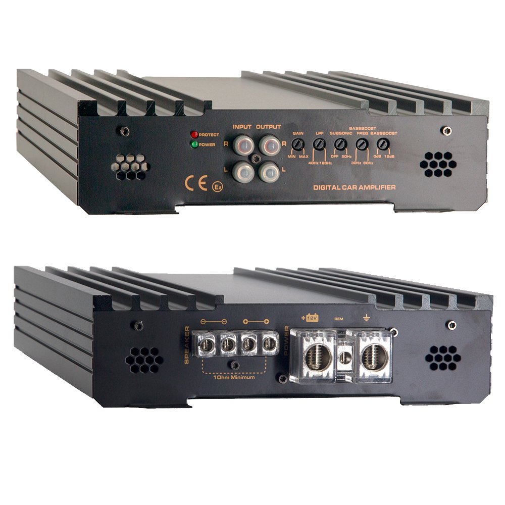 High Power One-Channel Big Power Amplifier for Cars Mini Ford Audio 1500W RMS Big Power Class D Car Amplifier