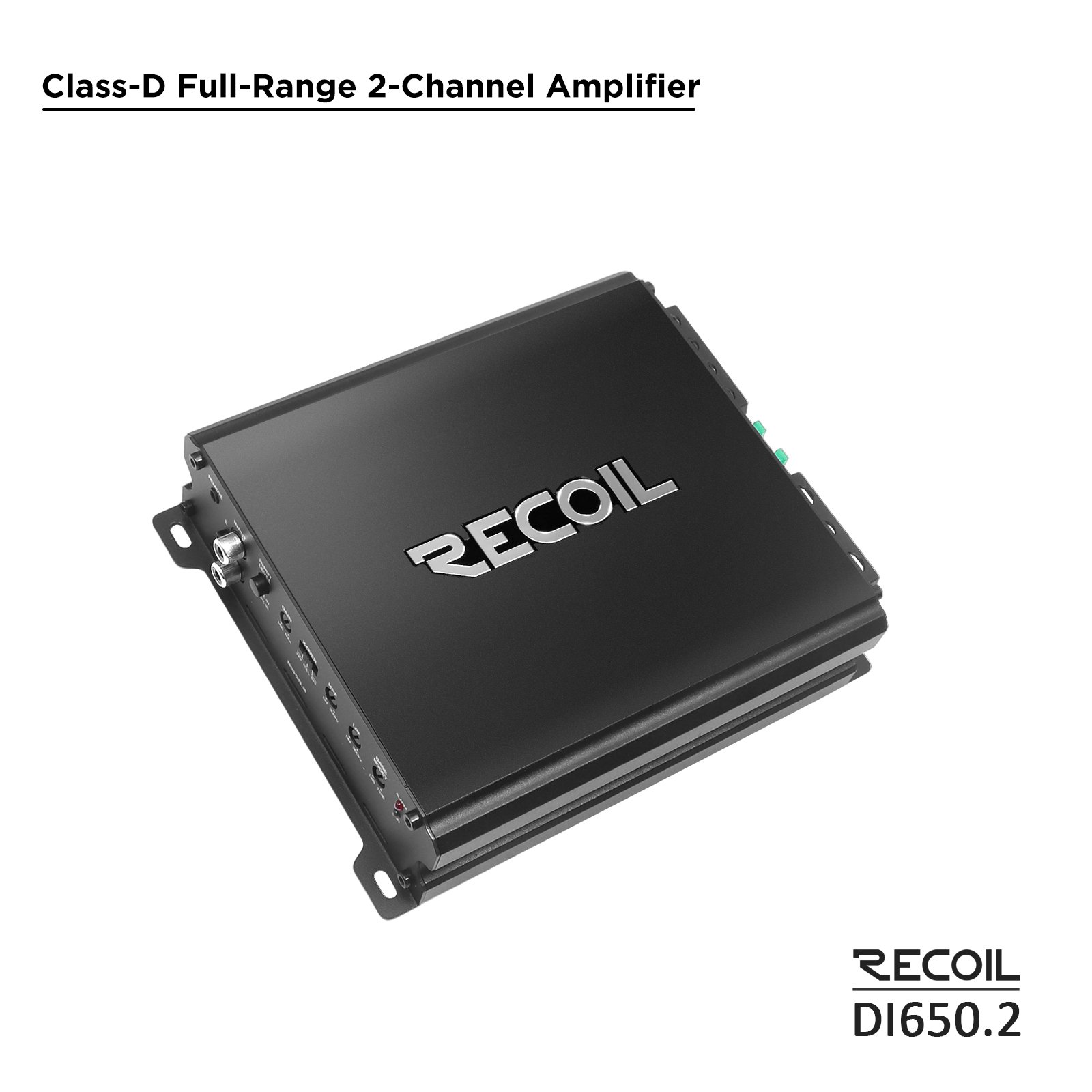 DI650.2 Full-Range Class-D 2-Channel Car Audio Amplifier, 1,400 Watts, 2-4 Ohm Stable, MOSFET Power Supply, Bridgeable
